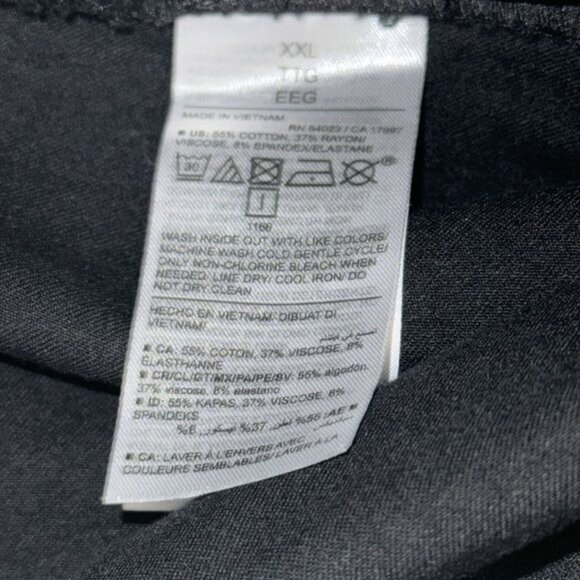 Old Navy Womens High-Rise Wide Leg Pants XXL Black Cotton Made In Vietnam - Picture 4 of 10